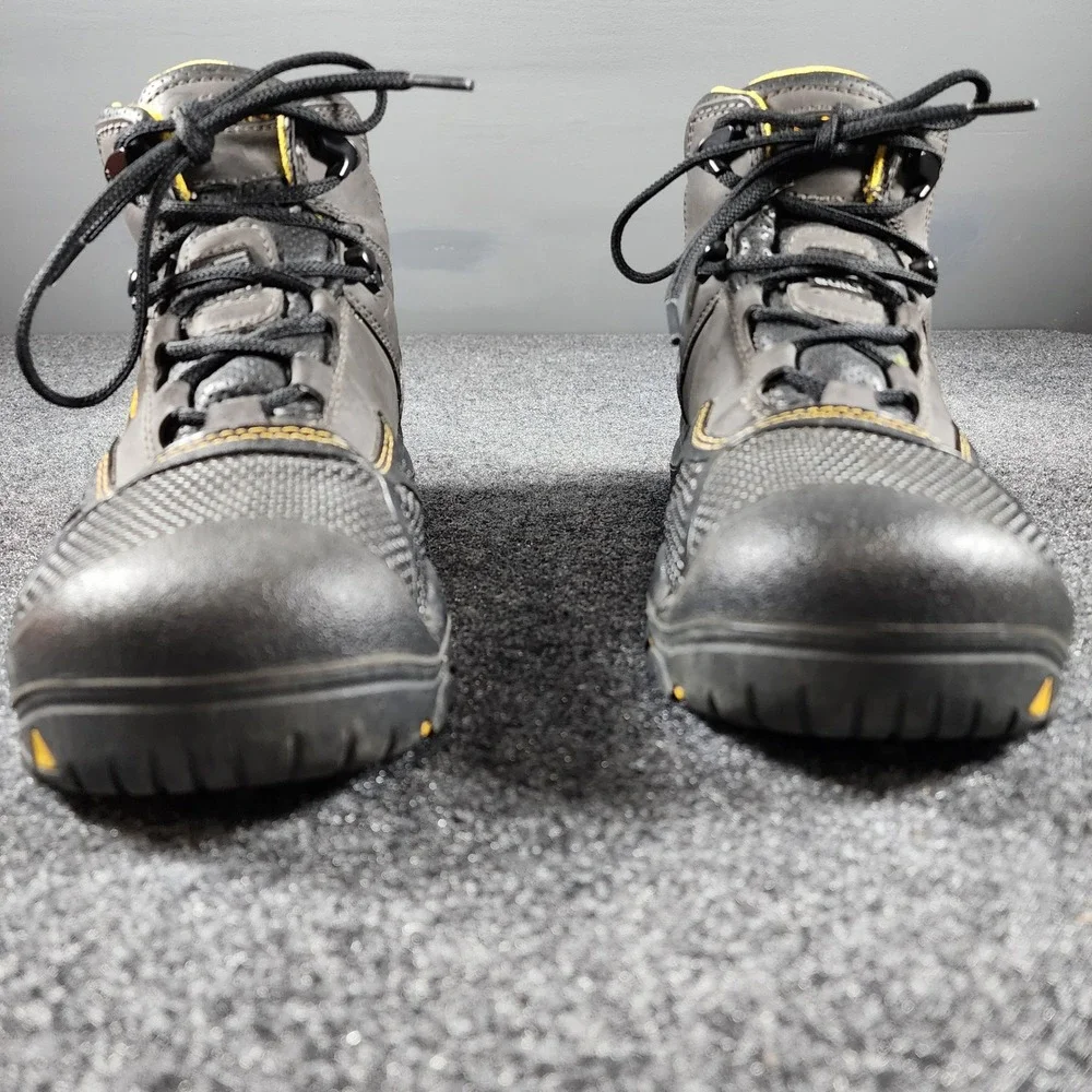 Keen Logandale Utility Work Boots Steel Toe Mens 8.5D Black Gray Waterproof